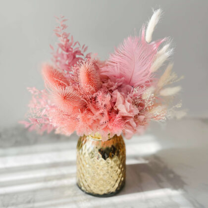Preserved flower arrangement "Pink Flamingo"