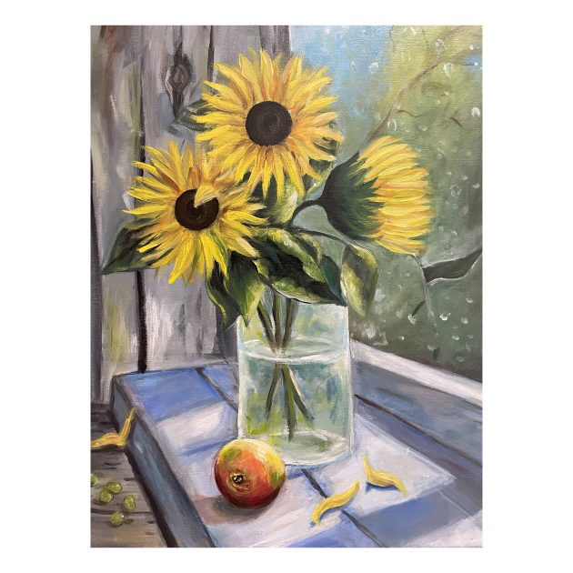 ForYou - flowers & decor ⇨ Acrylic painting on canvas – “Sunflowers” - 1